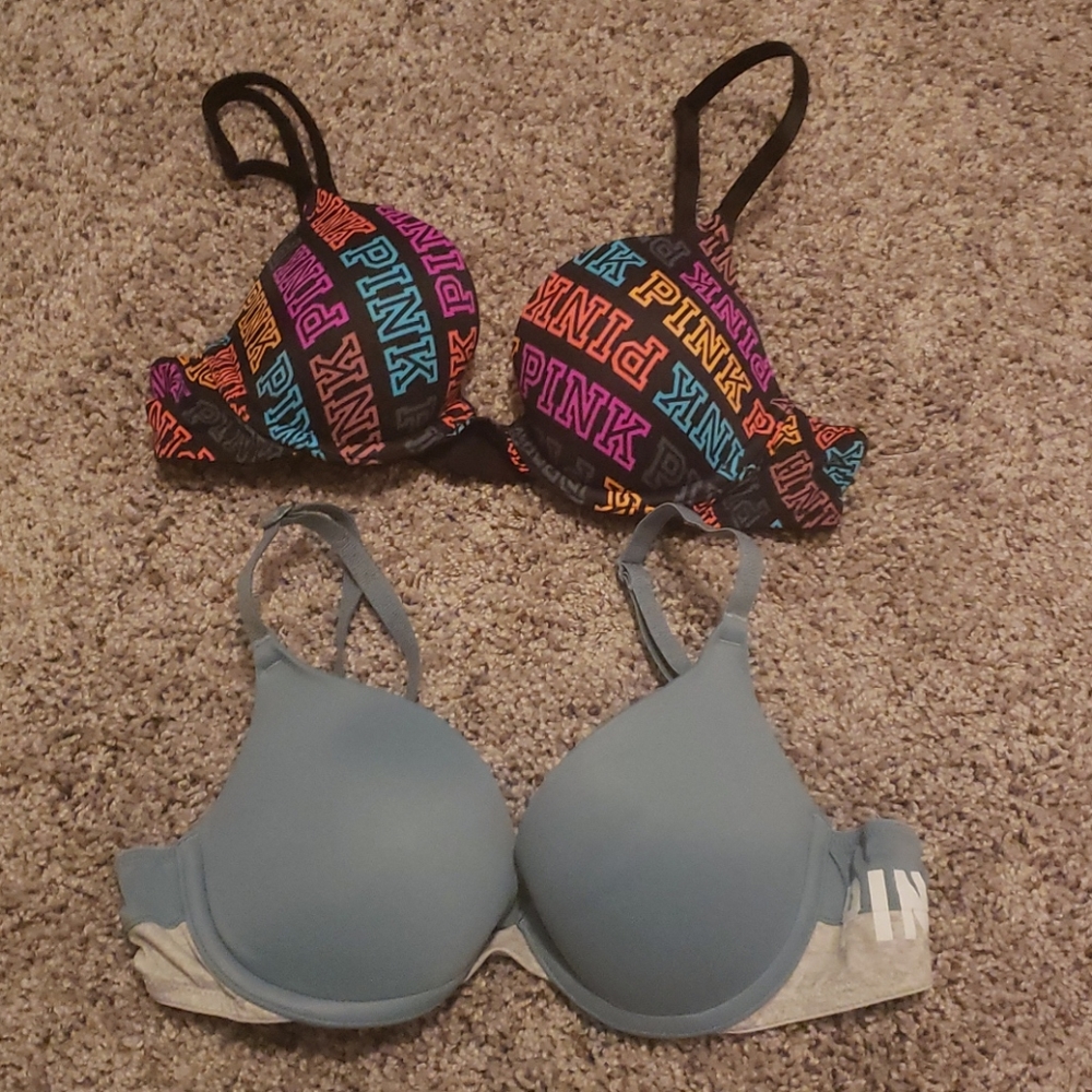 Lot bundle Pink Wear Everywhere push-up bras